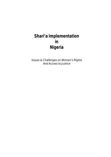 Shari'a Implementation in Nigeria - Peace Palace Library