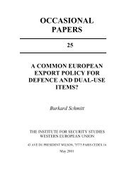 A common European export policy for defence and dual-use items?