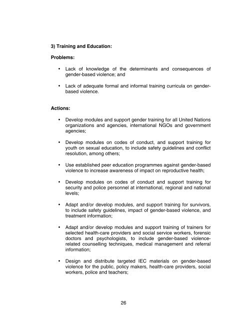 The Impact of Armed Conflict on Women and Girls - UNFPA