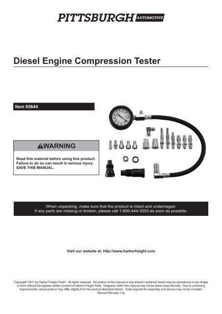 Engine compression 2024 tester harbor freight