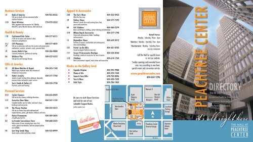 Mall Directory here - Peachtree Center