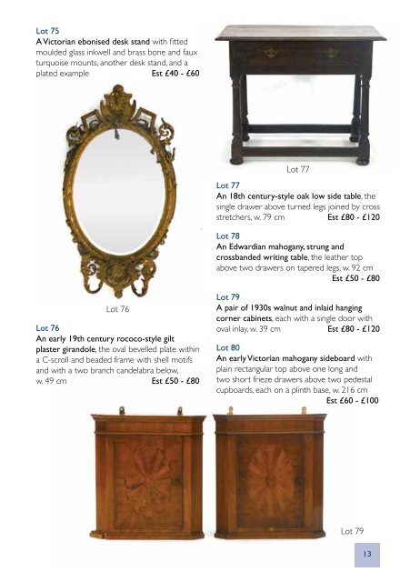 Sale Of Antique Furniture & Collectors - W&H Peacock