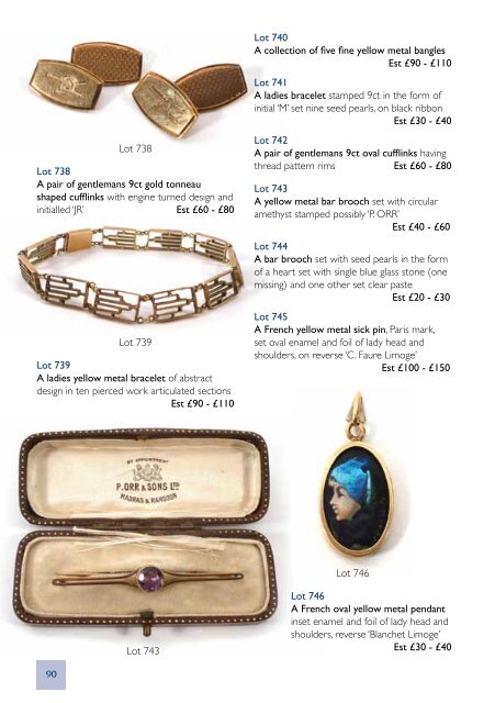 Antique Furniture & Collectors' Items Jewellery ... - W&H Peacock