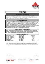 Technical Data - PEAK OIL