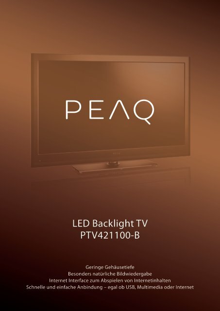 LED Backlight TV PTV421100-B - PEAQ