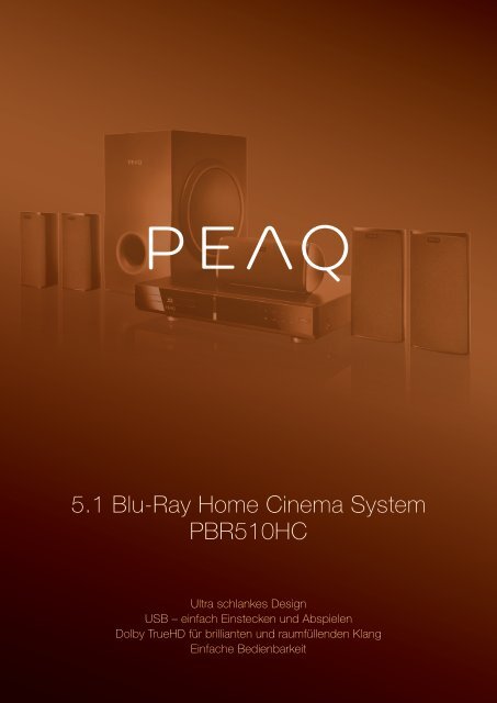 5.1 Blu-Ray Home Cinema System PBR510HC - PEAQ