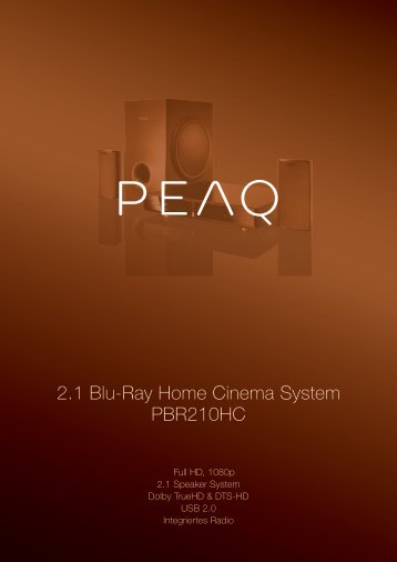 2.1 Blu-Ray Home Cinema System PBR210HC - PEAQ