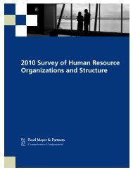 2010 Survey of Human Resource Organizations and Structure