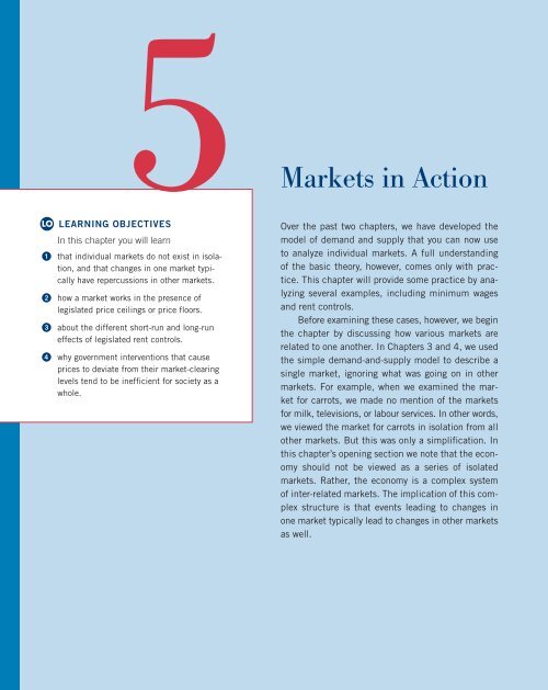 Chapter 5 Markets In Action Pearson Canada
