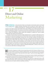Chapter 17 Direct and Online Marketing - Pearson Canada
