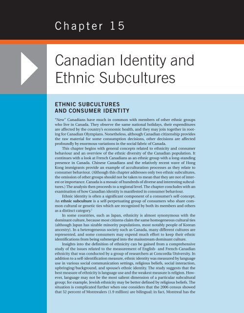 Canadian Identity and Ethnic Subcultures - Pearson Canada