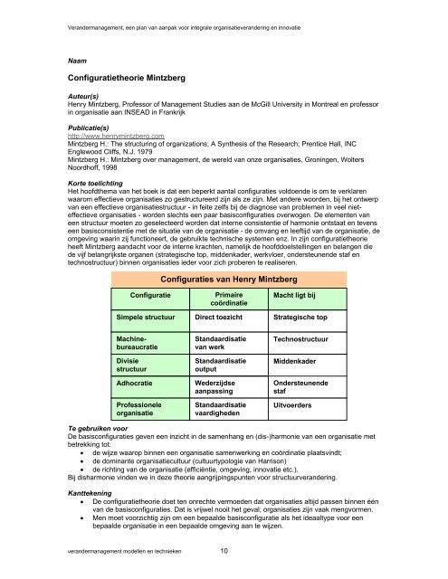 Verandermanagement: Modellen en technieken - Pearson Education