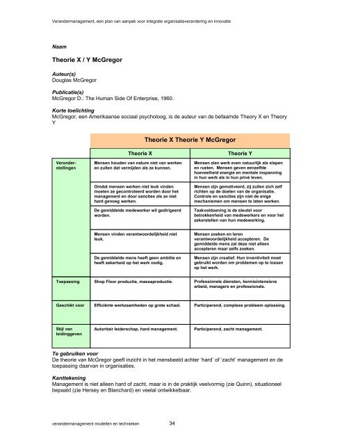 Verandermanagement: Modellen en technieken - Pearson Education