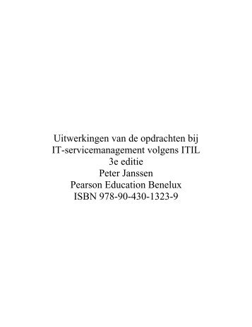 Uitwerkingen van de opdrachten bij IT-servicemanagement volgens ...