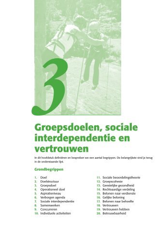 3Groepsdoelen, sociale interdependentie en vertrouwen - Pearson ...