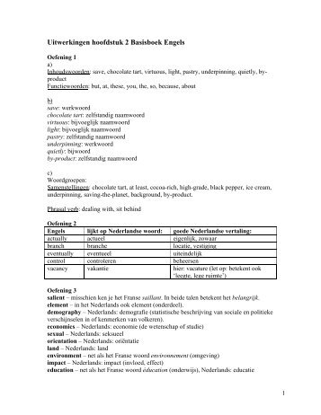 Uitwerkingen hoofdstuk 2 Basisboek Engels - Pearson Education