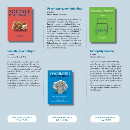 PSYCHOLOGIE, SOCIOLOGIE EN ETHIEK - Pearson Education