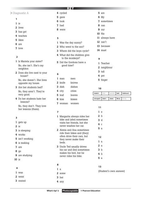 Answer Key - Pearson ELT