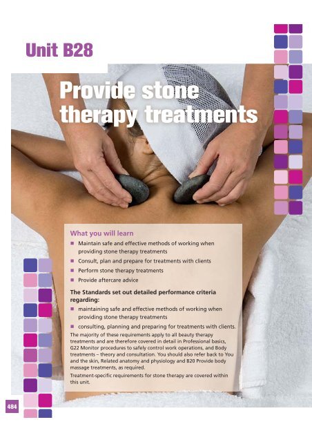 Provide stone therapy treatments - Pearson Schools