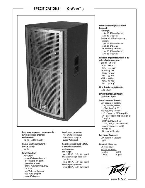 Q-Wave 3 ss - Peavey