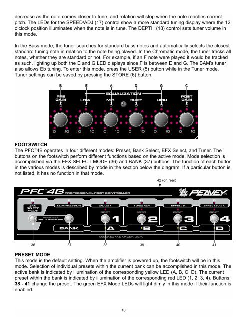 BAM 210 Operation Manual - Peavey.com