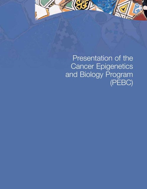 PEBC Report - Programa de EpigenÃ©tica y BiologÃ­a del CÃ¡ncer