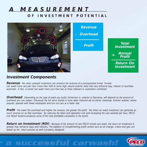 Investment Guide - PECO Car Wash Systems