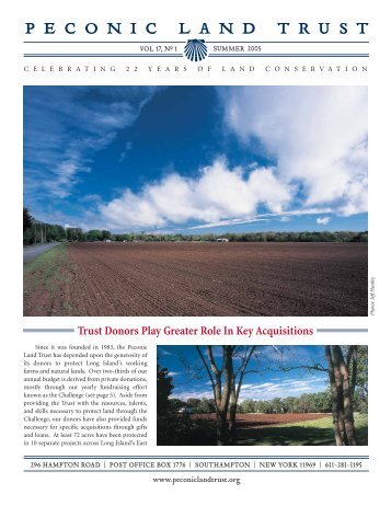 Summer 2005 (pdf) - Peconic Land Trust