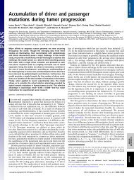 Accumulation of driver and passenger mutations during tumor ...