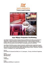 Jual dan Sewa Scaffolding , Murah Berkualitas, Jaya Wijaya Scaffolding 