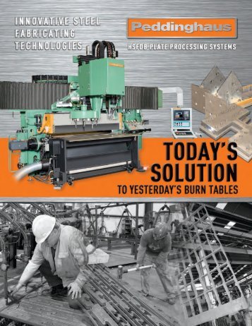 Traditional Burn Tables Require Costly & Risky Crane - Peddinghaus