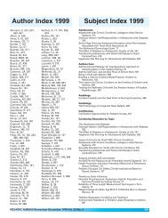 1999 Author & Subject Index (Pediatric Nursing Journal)