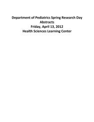 Research Day Abstracts (PDF) - Department of Pediatrics