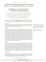 Epinephrine and Dexamethasone in Children with Bronchiolitis