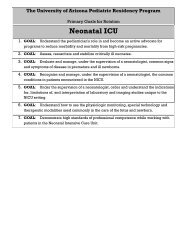 Neonatal ICU - University of Arizona Department of Pediatrics