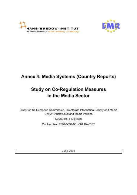 Annex 4: Media Systems (Country Reports) - European Commission ...