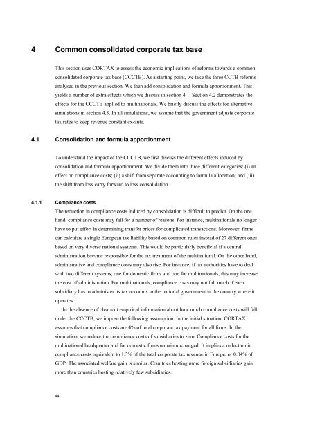 The economic effects of EU-reforms in corporate income tax systems