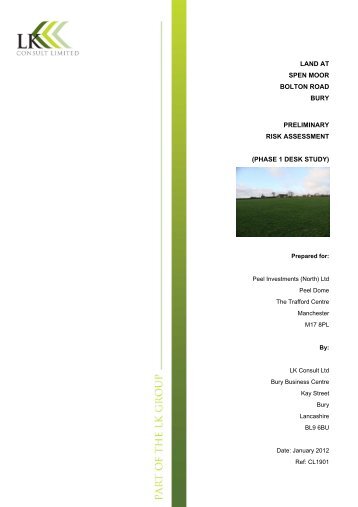 Spen Moor Preliminary Risk Assessment - peel.co.uk