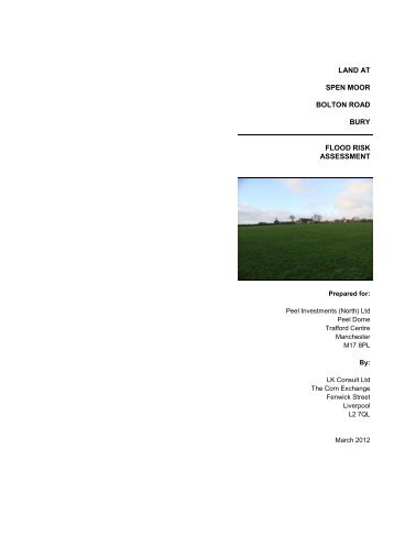 Spen Moor Flood Risk Assessment - peel.co.uk