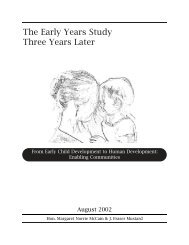 The Early Years Study Three Years Later, 2002 - Peel Early Years