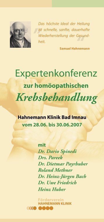 zur homöopathischen Krebsbehandlung - Dr. Dietmar Payrhuber