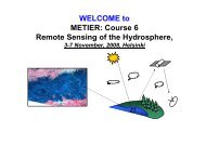 Course 6 Remote Sensing of the Hydrosphere - PEER
