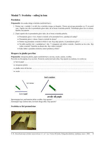 lab. vaje - PedagoÅ¡ka fakulteta