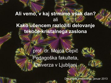 Ali vemo, v kaj strmimo vsak dan? - PedagoÅ¡ka fakulteta - Univerza ...