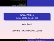 GEOMETRIJA 7. Evklidska geometrija - PedagoÅ¡ka fakulteta