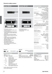 2 Electronic safety sensors Sensor RSS 36 Ordering details ...