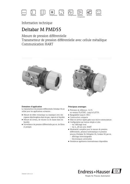 Deltabar M PMD55; (Technische Information) - PEI-FRANCE.com