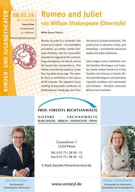 Vorschau 2013/2014 - Peine Marketing GmbH