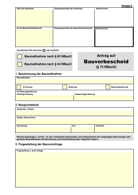 Verwunderlich Bauvoranfrage Muster Pdf Bilder