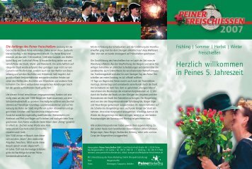 Herzlich willkommen in Peines 5. Jahreszeit - Peiner Freischiessen